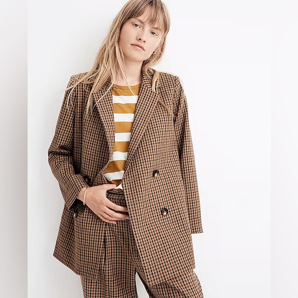 Madewell Caldwell Blazer in Desert Check - Picture 1 of 4